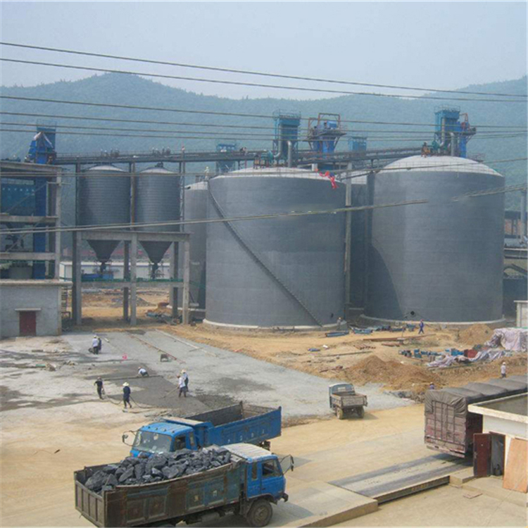 怀化水泥钢板仓2座3000吨青岛项目进入施工